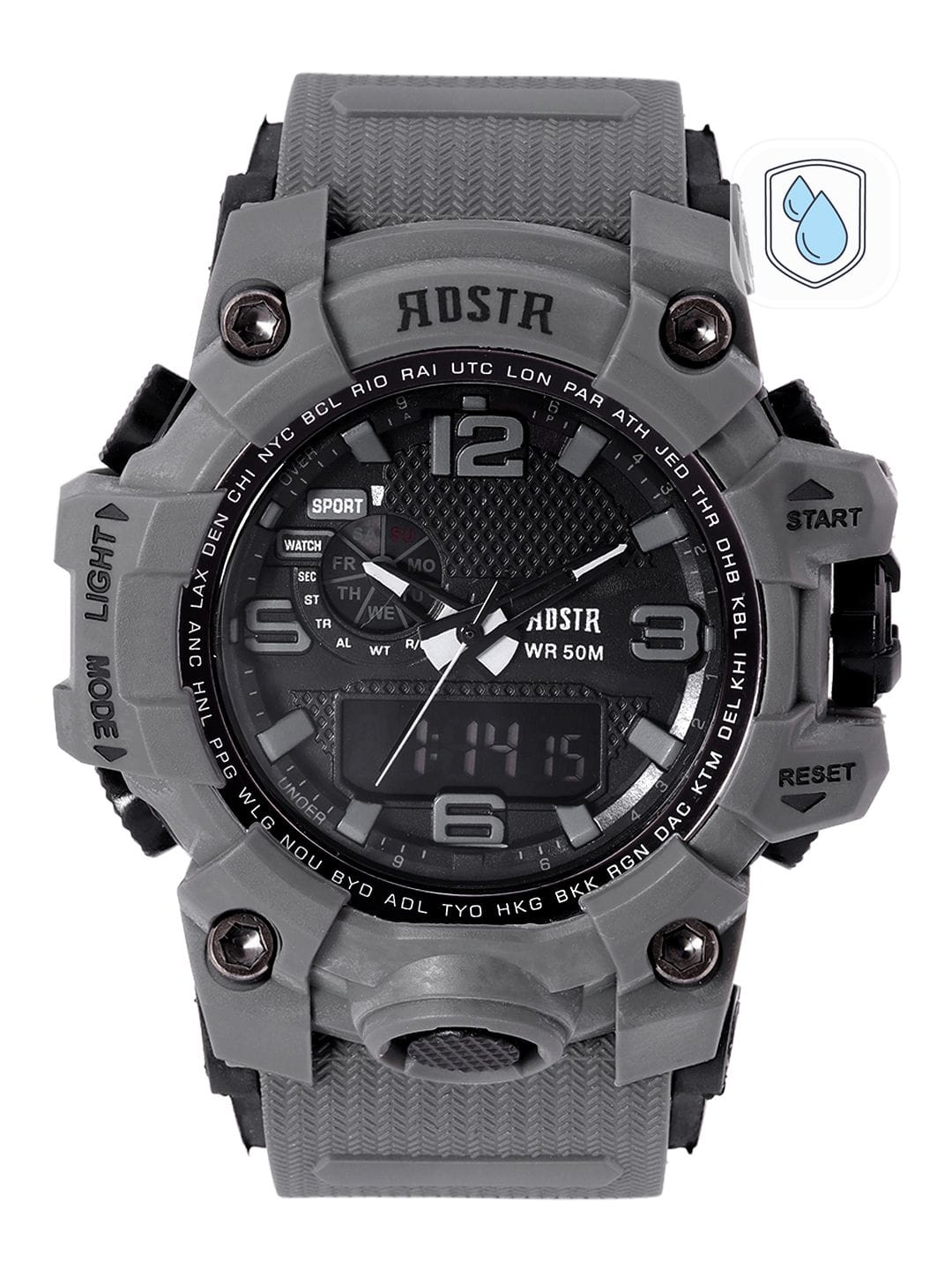 Roadster Unisex Grey Analogue and Digital Watch Myntra sale