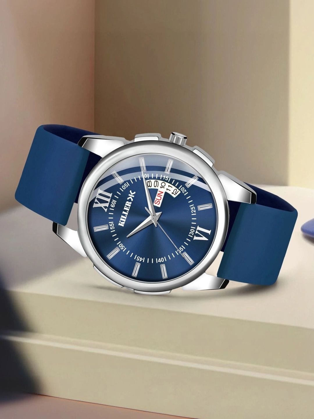 Killer Men Brass Dial & Straps Analogue Calendar Watch 883SBI05 Myntra sale