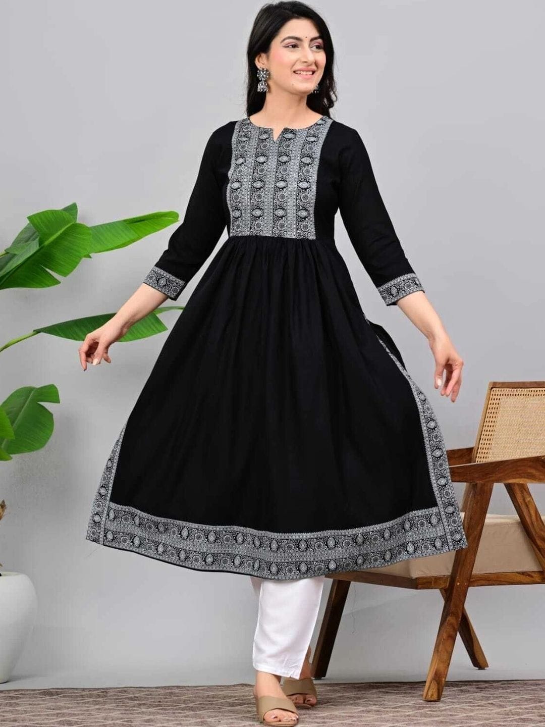 Diwikj Women Ethnic Motifs Printed Anarkali Kurta Myntra sale