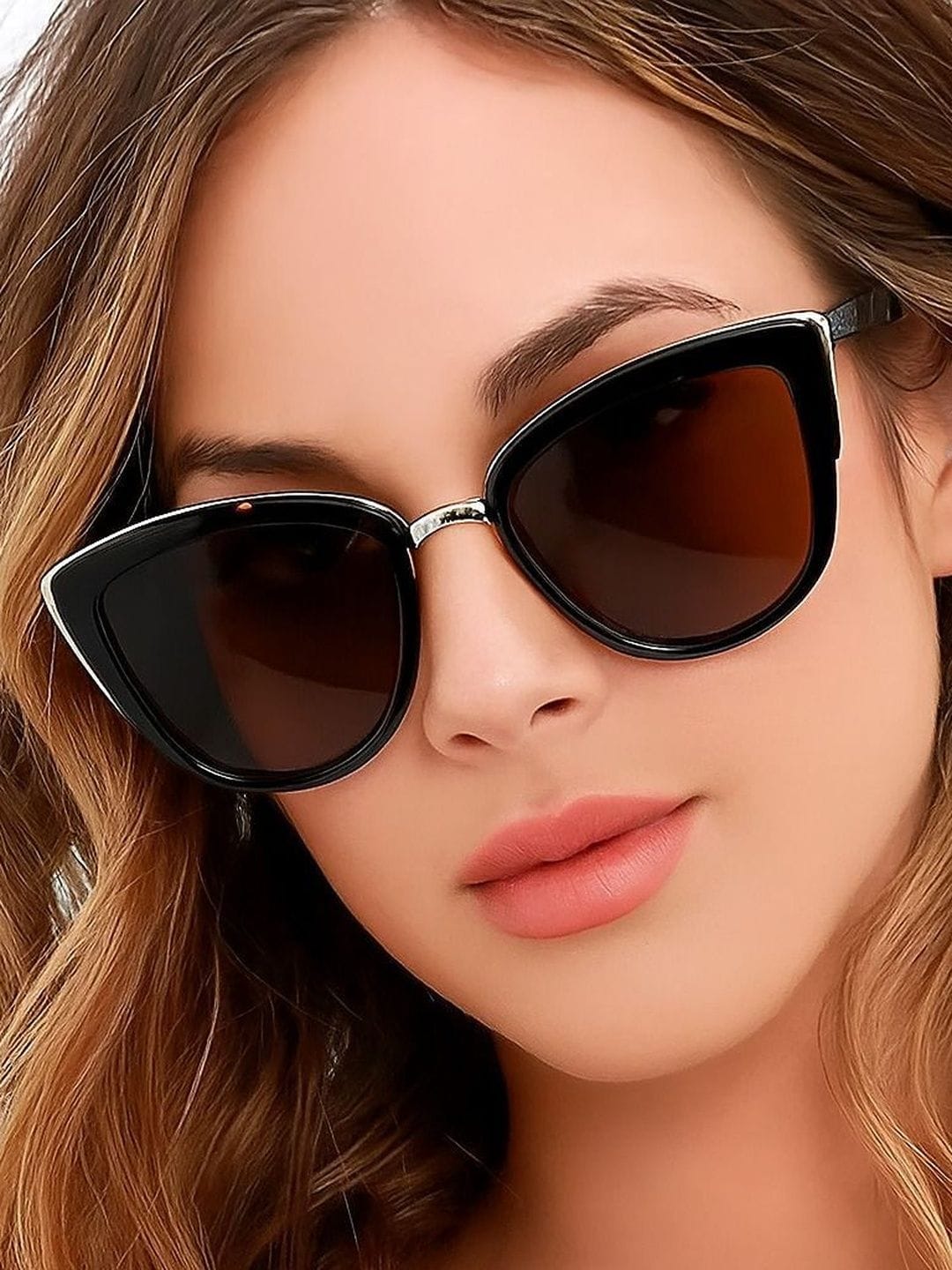 HAYDEN haiza Women Cateye Sunglasses With UV Protected Lens HREX-Black Myntra sale