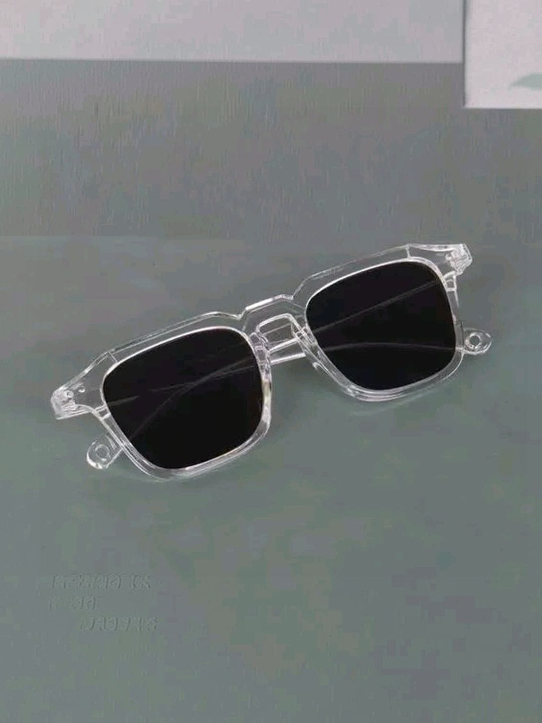 SPADEACES Men Black Lens & White Square Sunglasses with Myntra sale