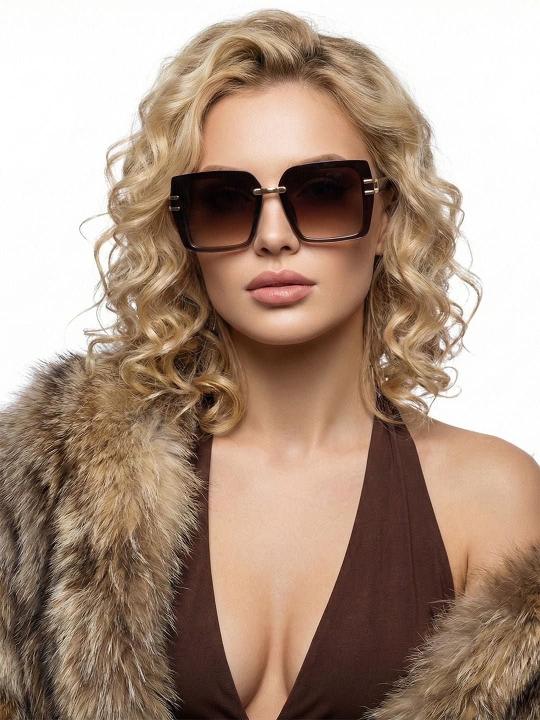 HASHTAG EYEWEAR Women Oversized Sunglasses With UV Protected Lens G-15065-brown Myntra sale