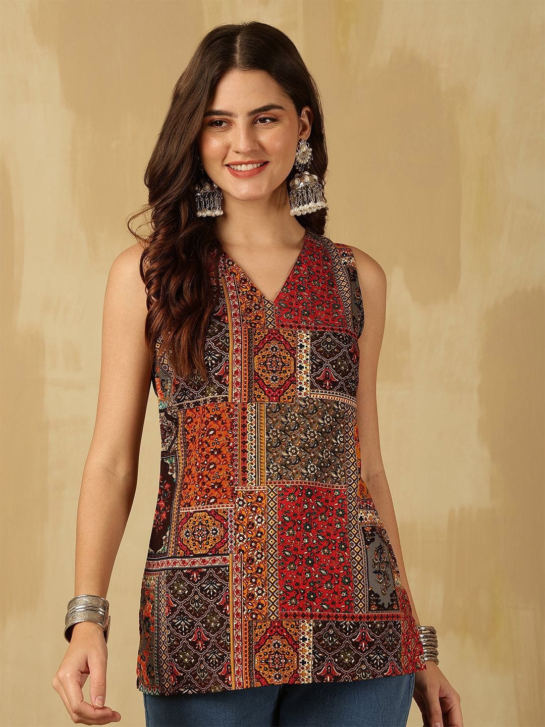 Anouk Rustic Floral Print Top Myntra sale
