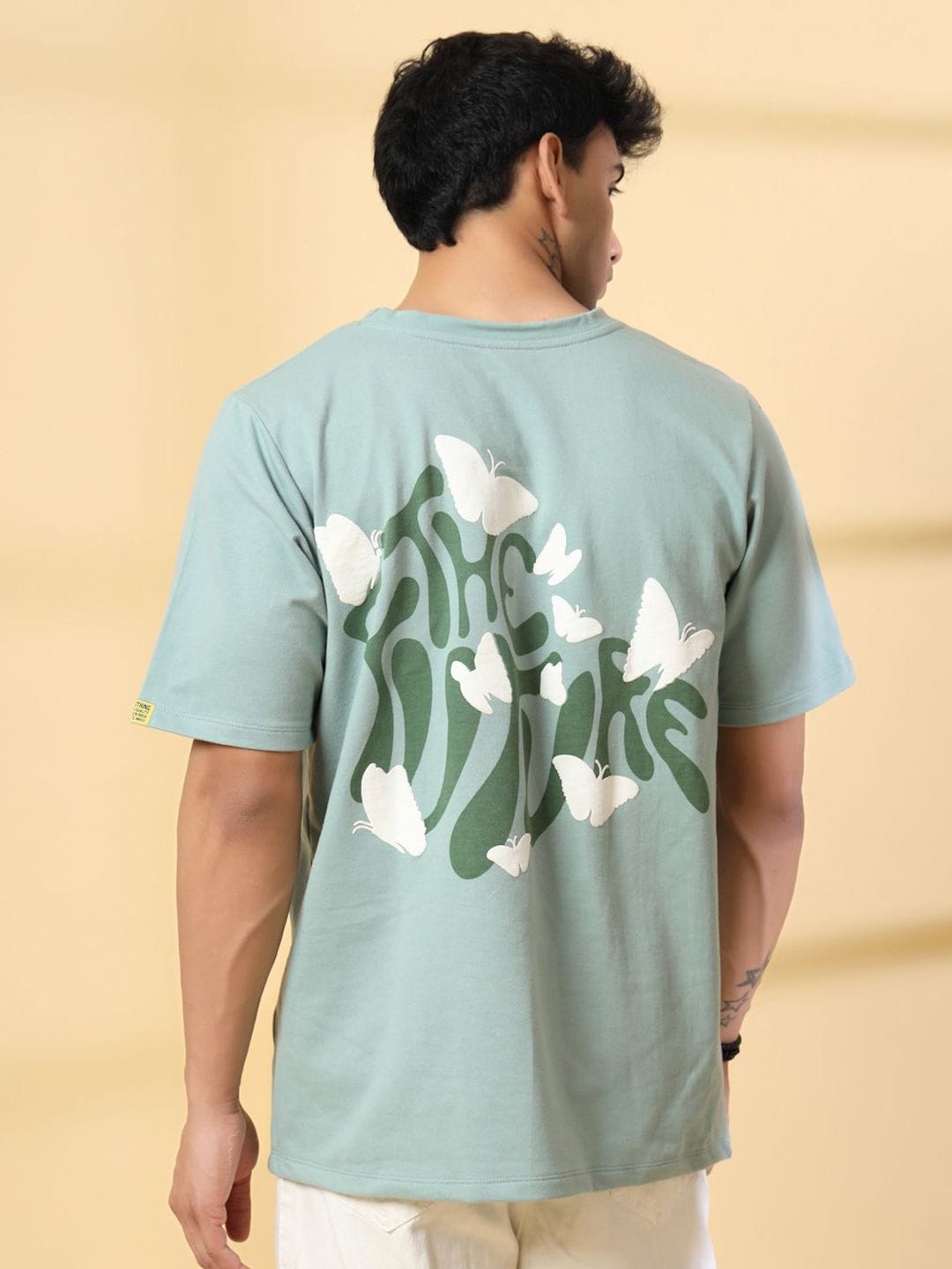 Rigo Unisex Typography Printed Drop-Shoulder Sleeves Pure Cotton T-shirt Myntra sale