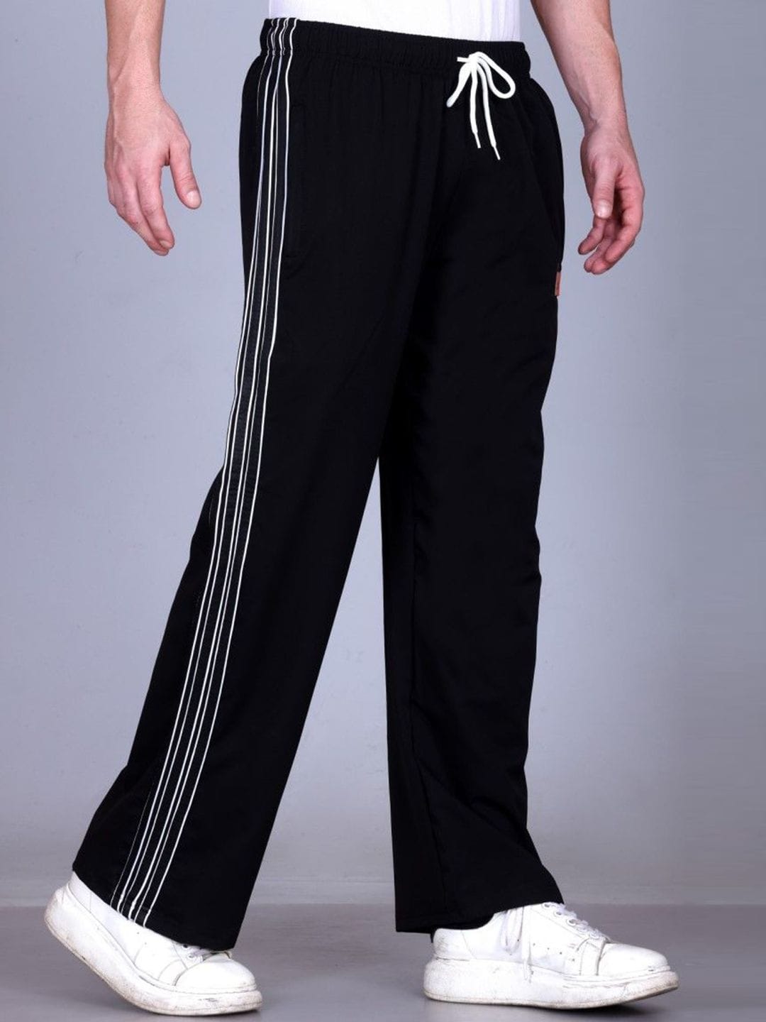 HVBK Men Straight Fit Mid-Rise Side Stripes Track Pants Myntra sale