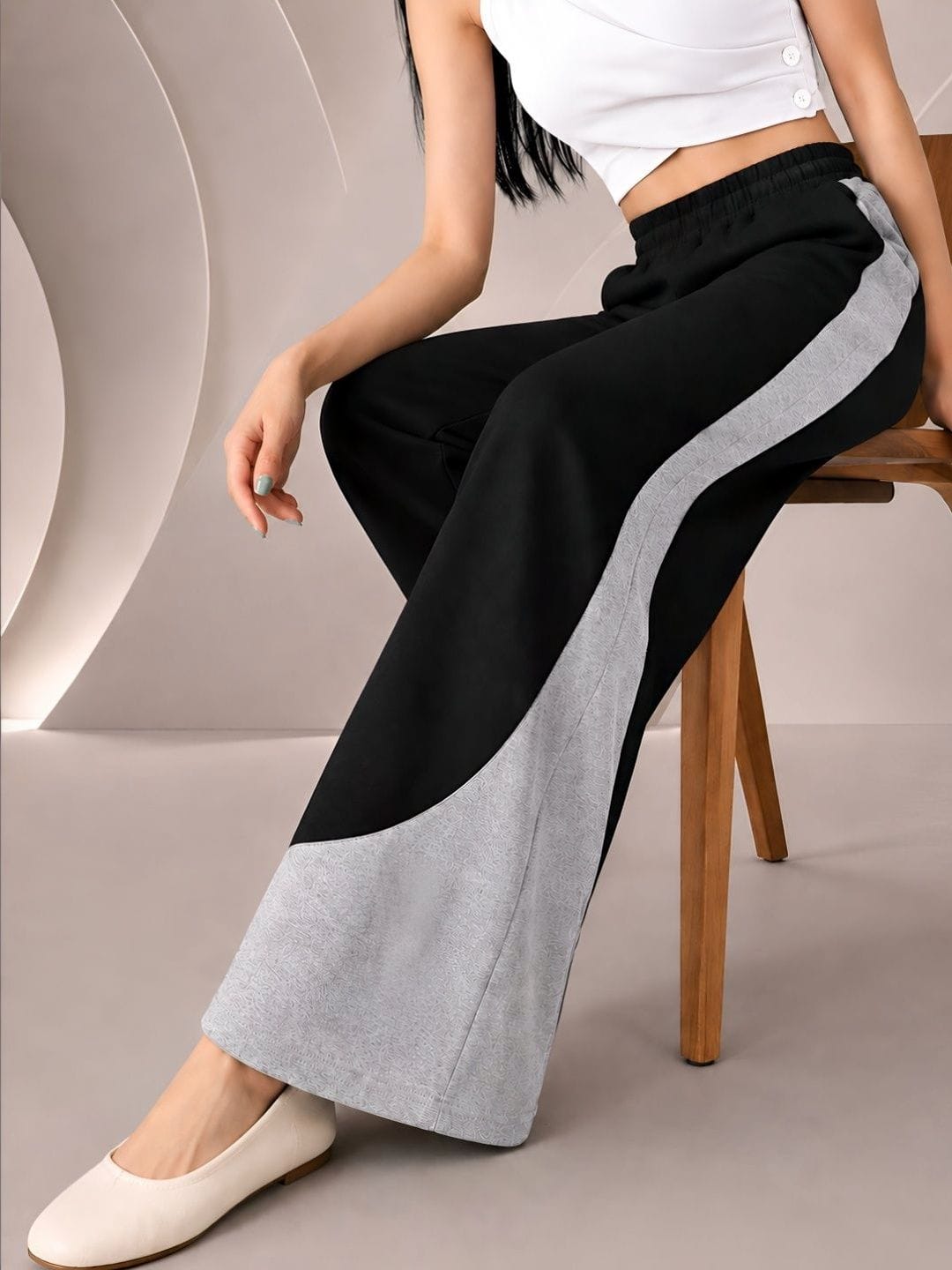 Moda Rapido Women Baggy Colourblocked Track Pants Myntra sale