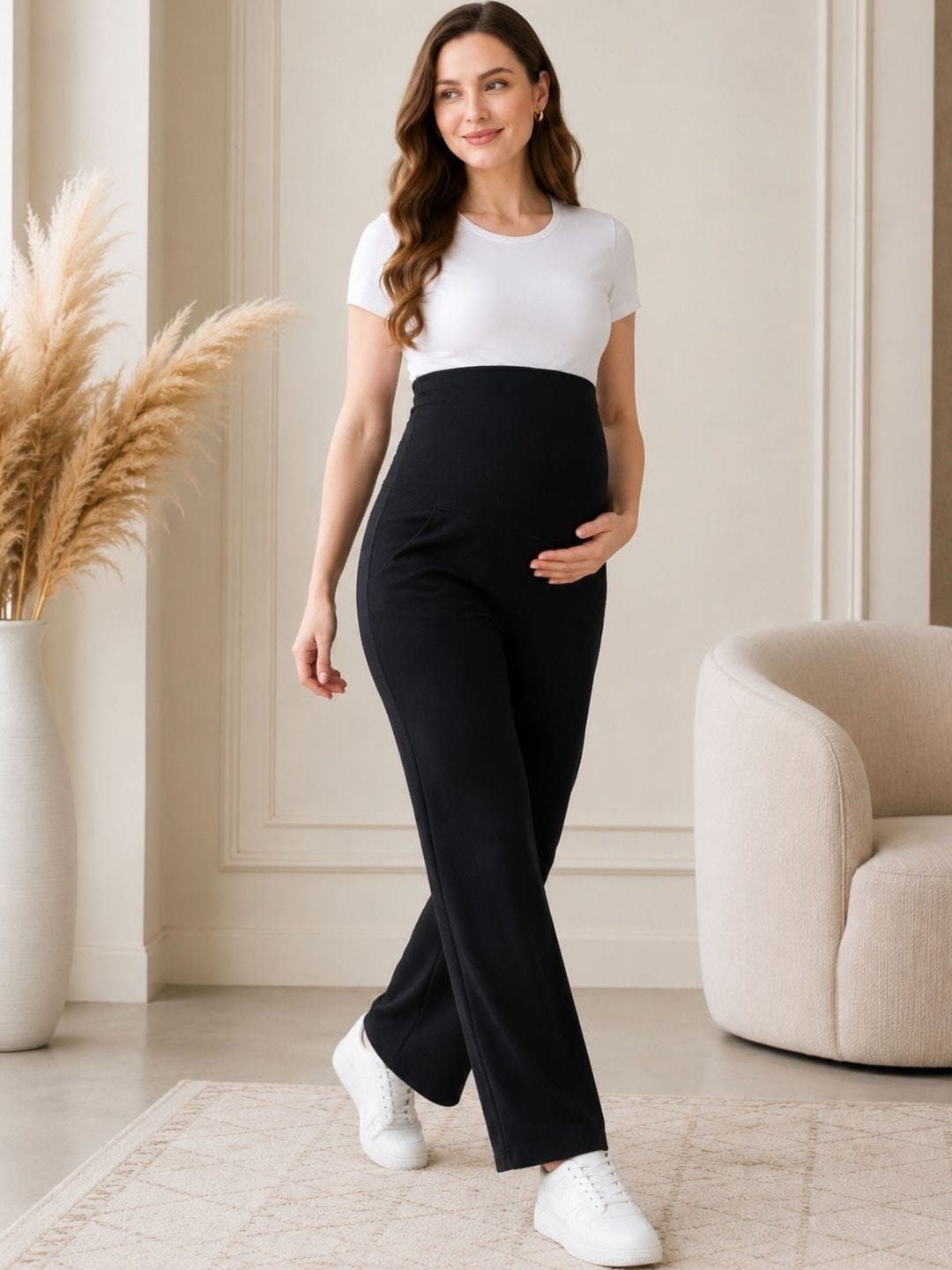 KARPATA Women Cotton Straight-Fit Maternity Track Pants Myntra sale