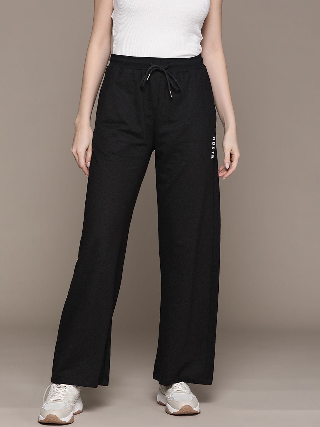 Roadster Women Solid Regular Fit Track Pants Myntra sale