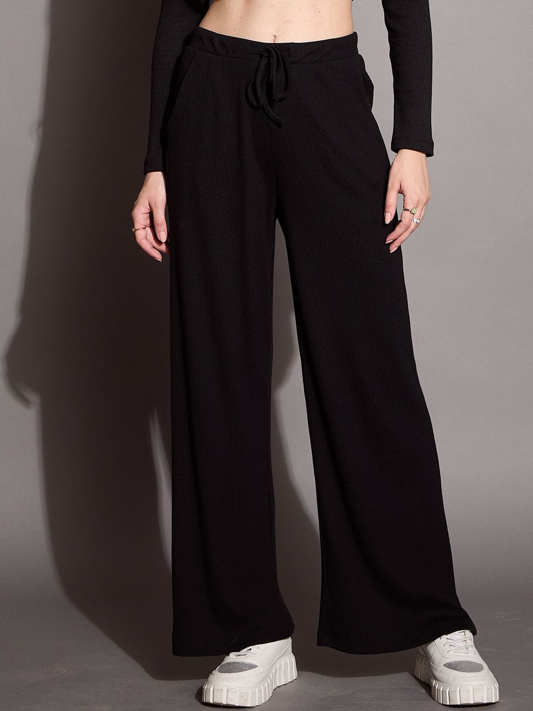 SASSAFRAS BASICS Women Solid Relaxed Fit Track Pants Myntra sale