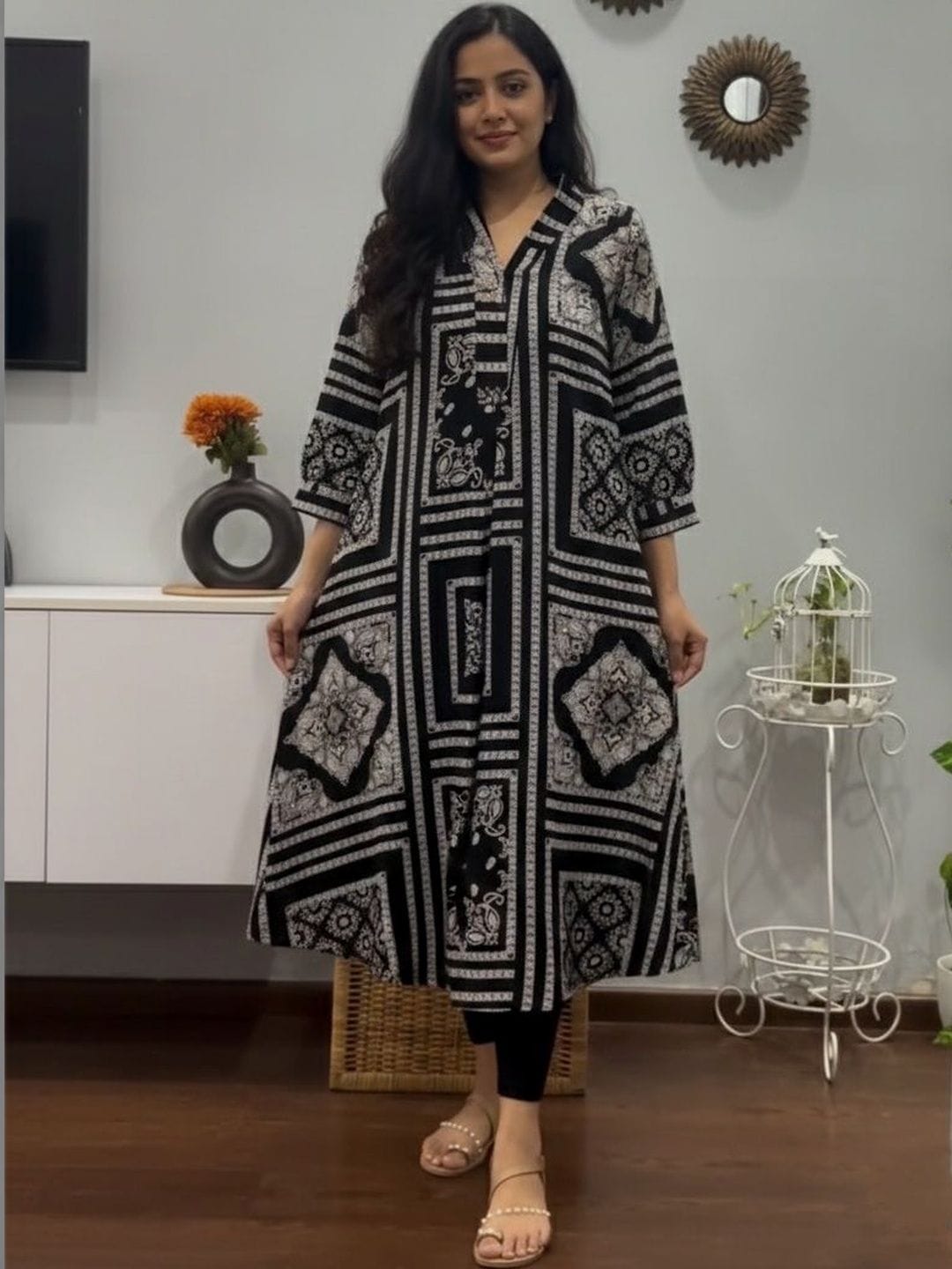 Chaukas Women Ethnic Motifs Printed Indie Prints Kurta Myntra sale