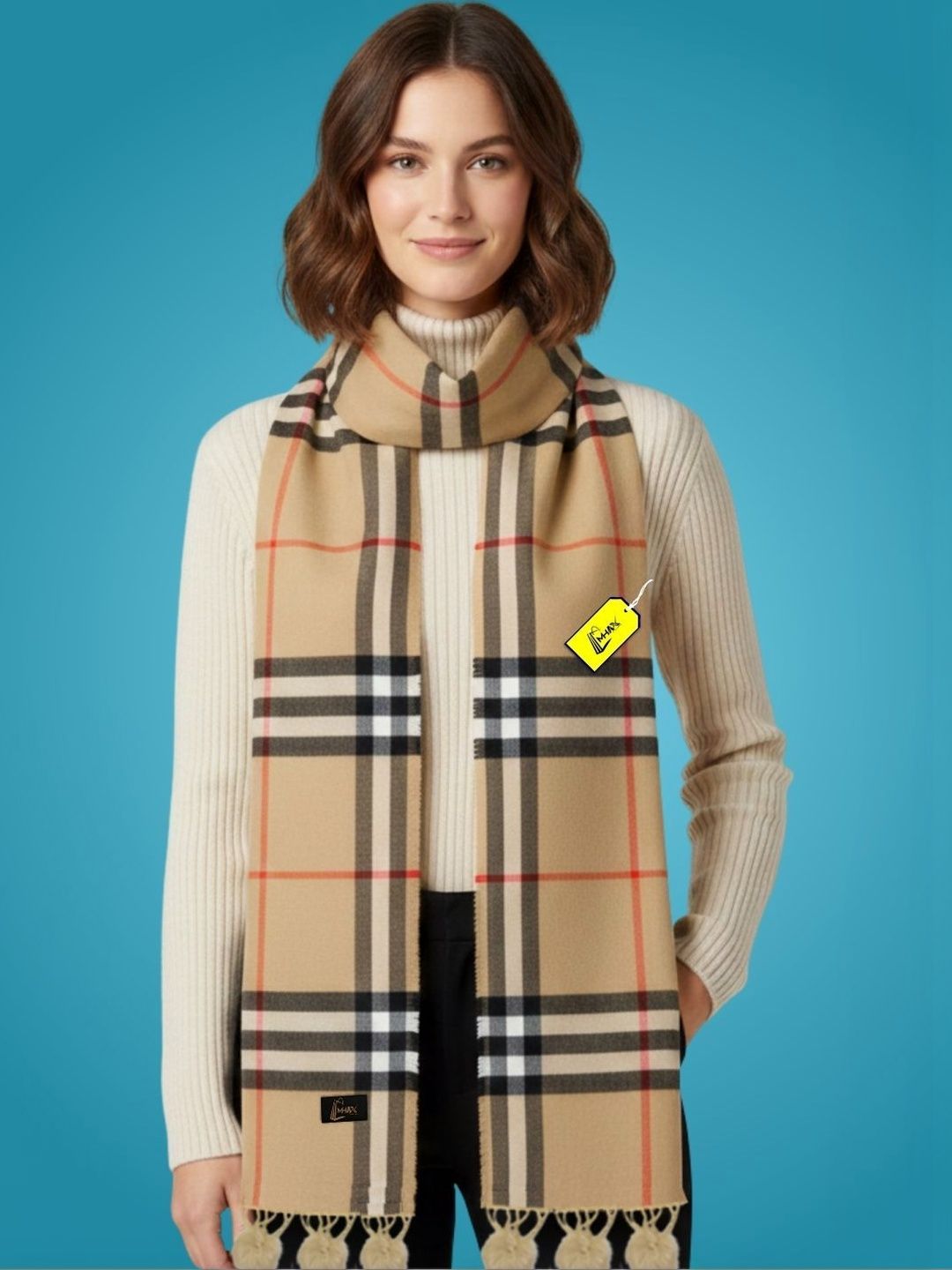 MHAX Women Checked Merino Wool Mufflers Myntra sale