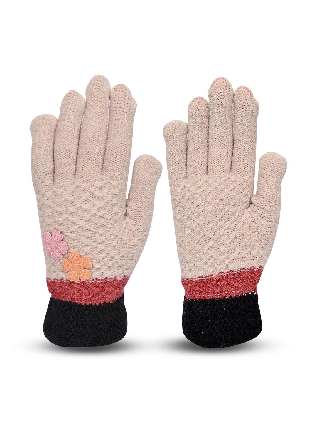 Moda Rapido Women Patterned Acrylic Winter Gloves Myntra sale