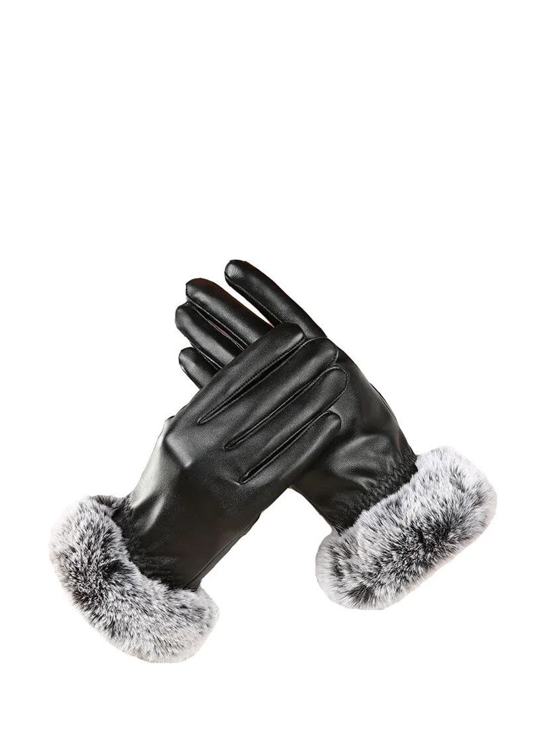 Alexvyan Women Solid Snow-Proof Winter leather Touch Screen Soft & Warm Gloves Myntra sale
