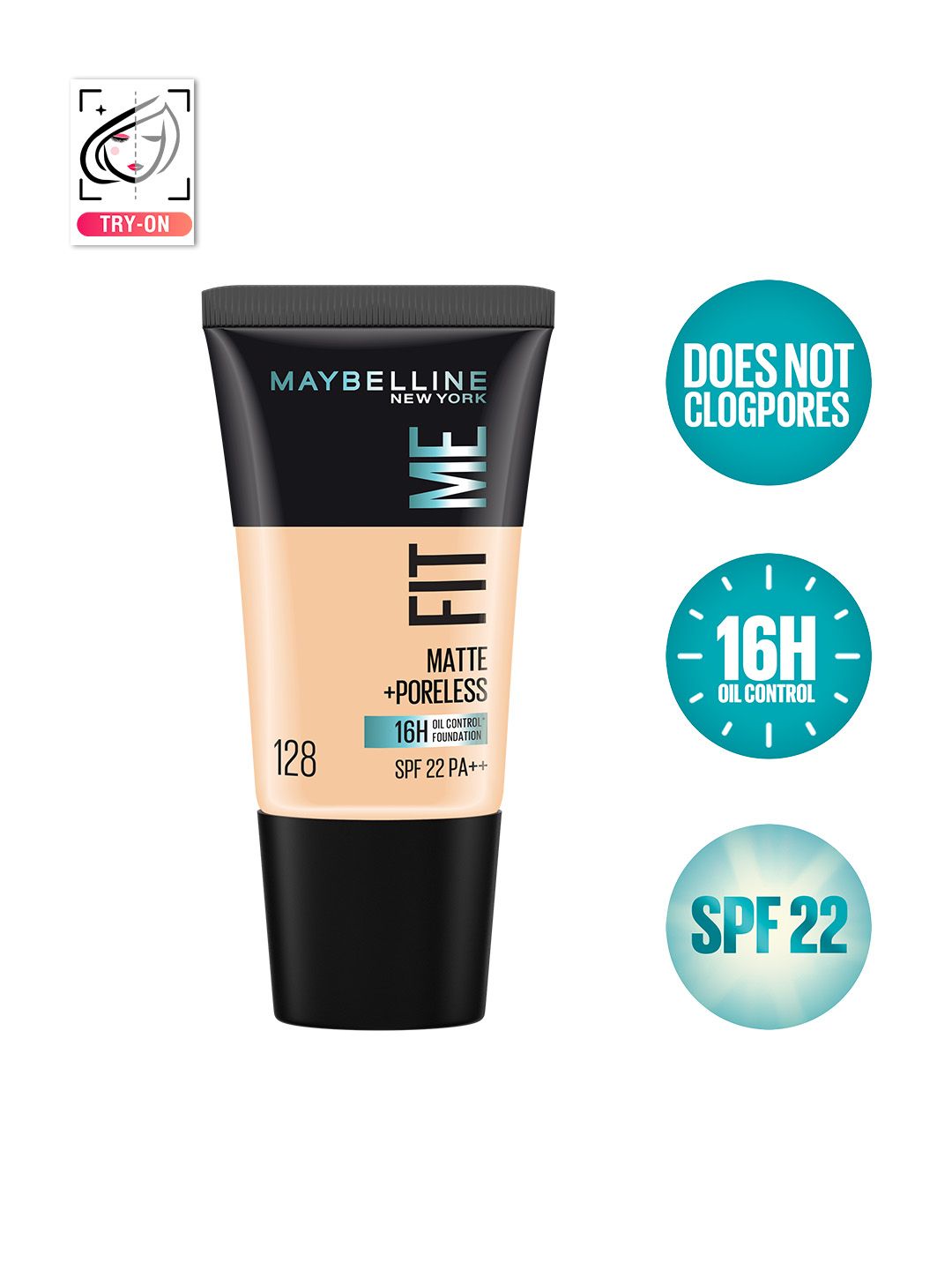 Maybelline New York Fit Me Matte+Poreless Foundation 18 ml - Warm Nude 128 Myntra sale