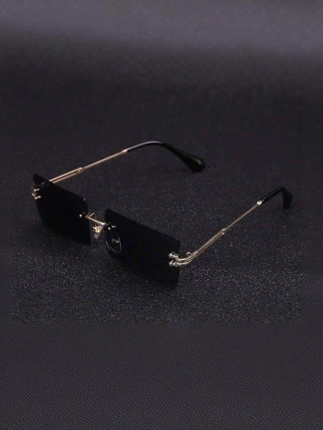 KOPEK Unisex Black Lens & Gold-Toned Rectangle Sunglasses with Myntra sale