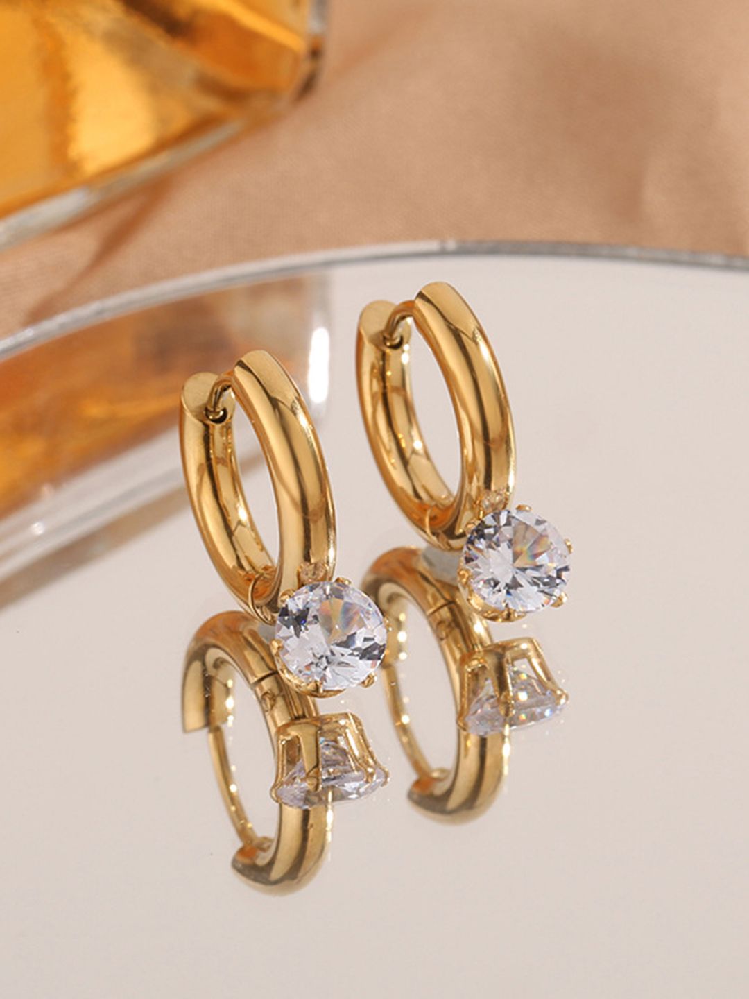 Just Lil Things Contemporary Studs Earrings Myntra sale
