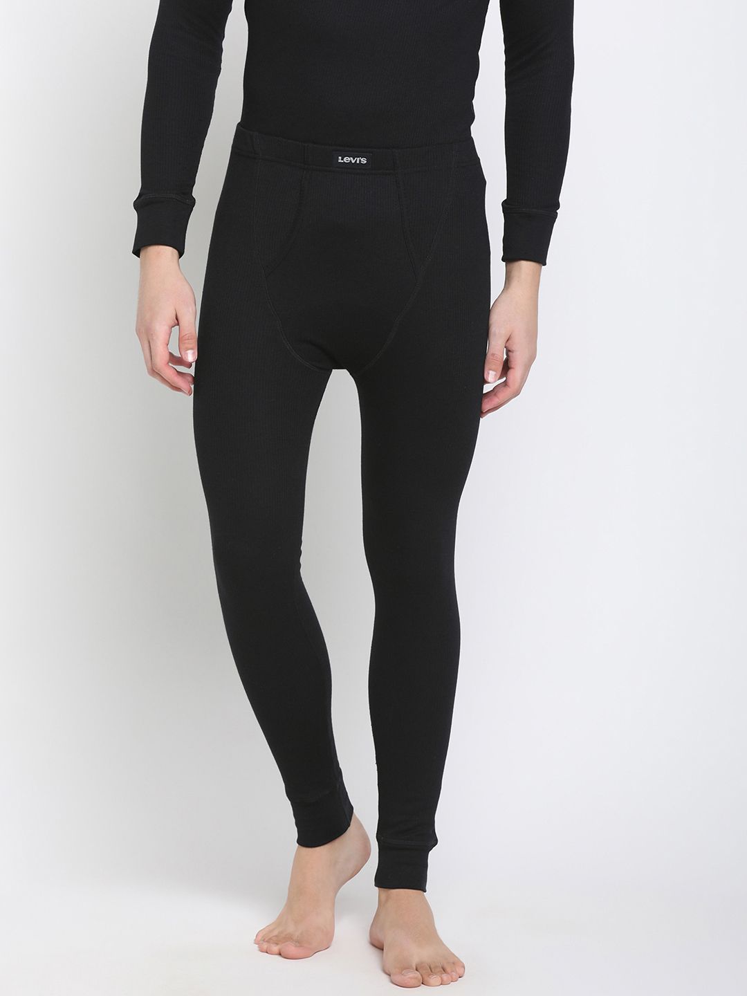 Levis Levi's Men's Regular Fit Full Length Thermal Bottom Wear (Black) Myntra sale