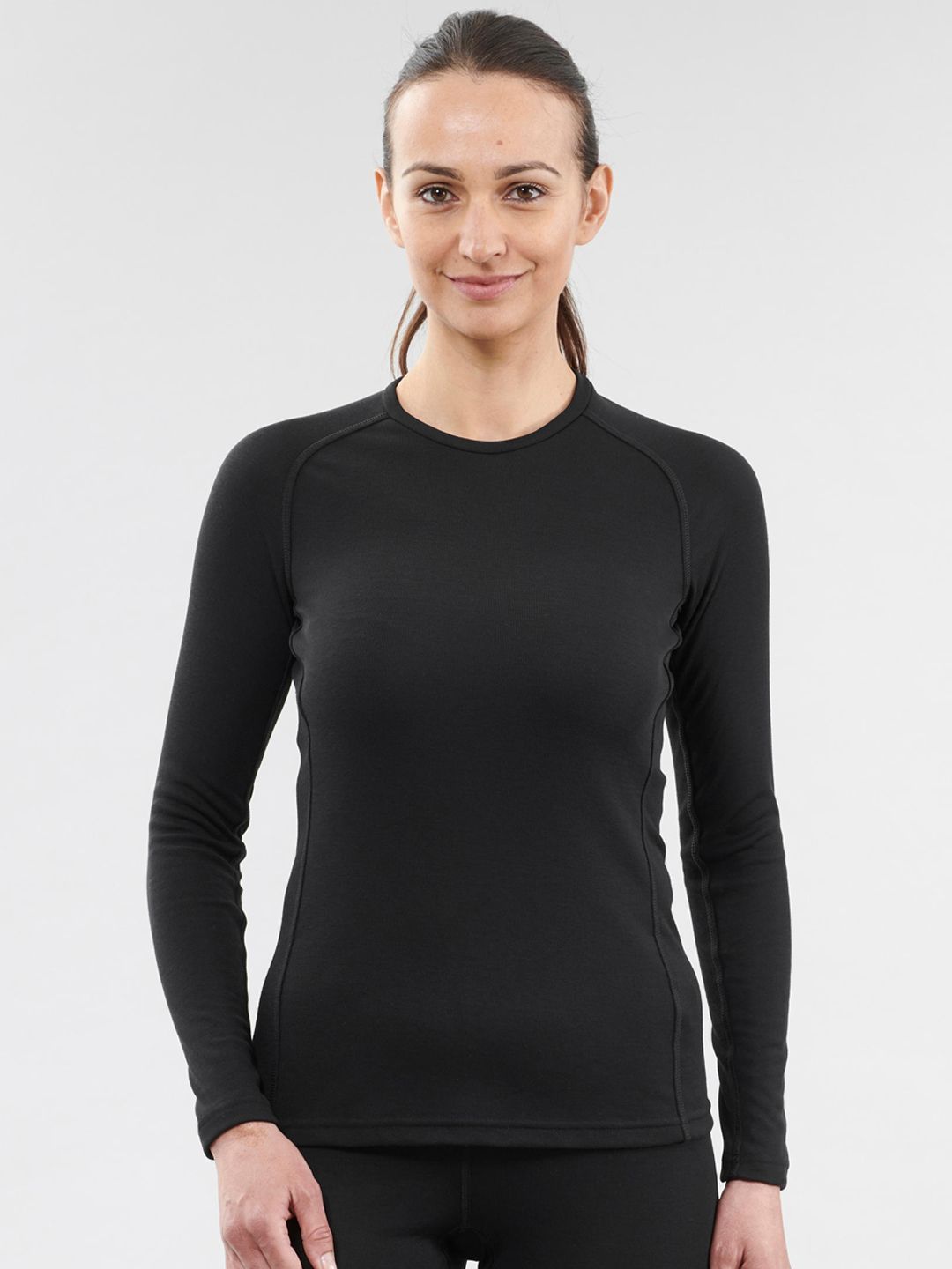 Decathlon Wedze - Women Black BL100 Moisture Managing Skiing Thermal Myntra sale