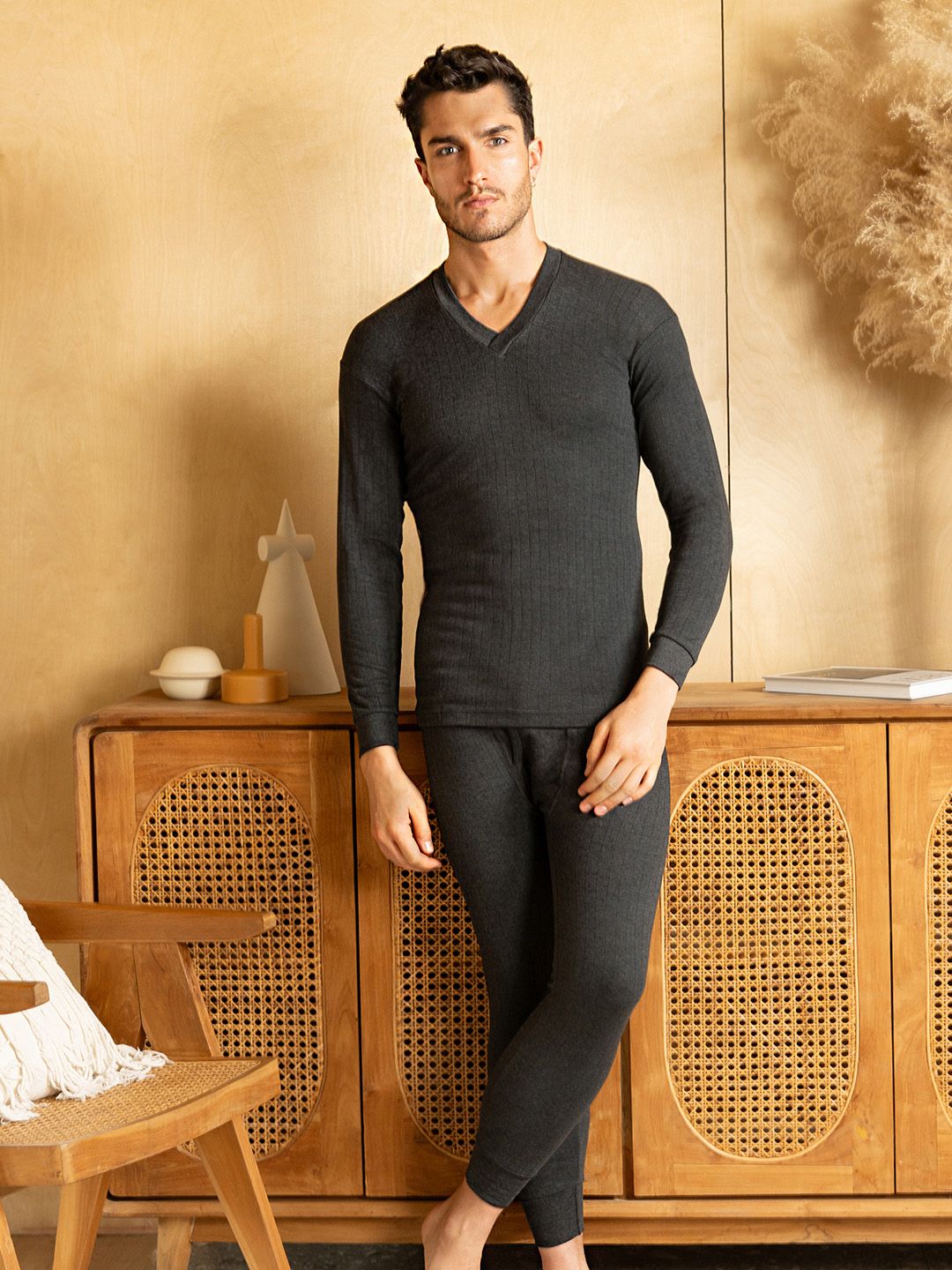 LUX PARKER LUX PARKER Self Design Thermal Set Myntra sale