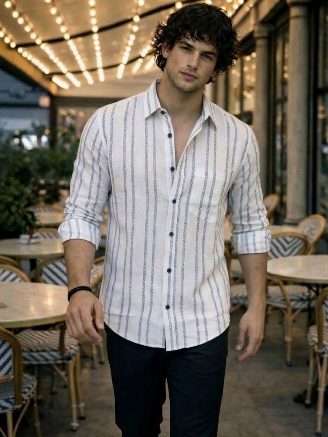 SZN Men Striped Casual Shirt Myntra sale