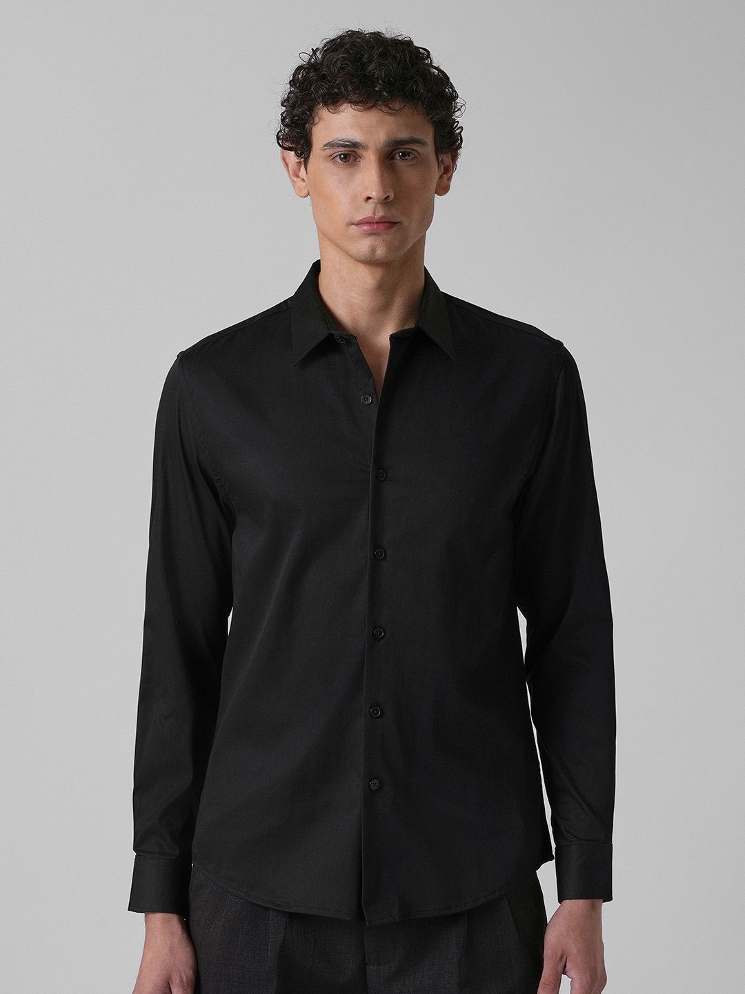 Banana Club Classic Slim Fit Spread Collar Satin Formal Shirt Myntra sale