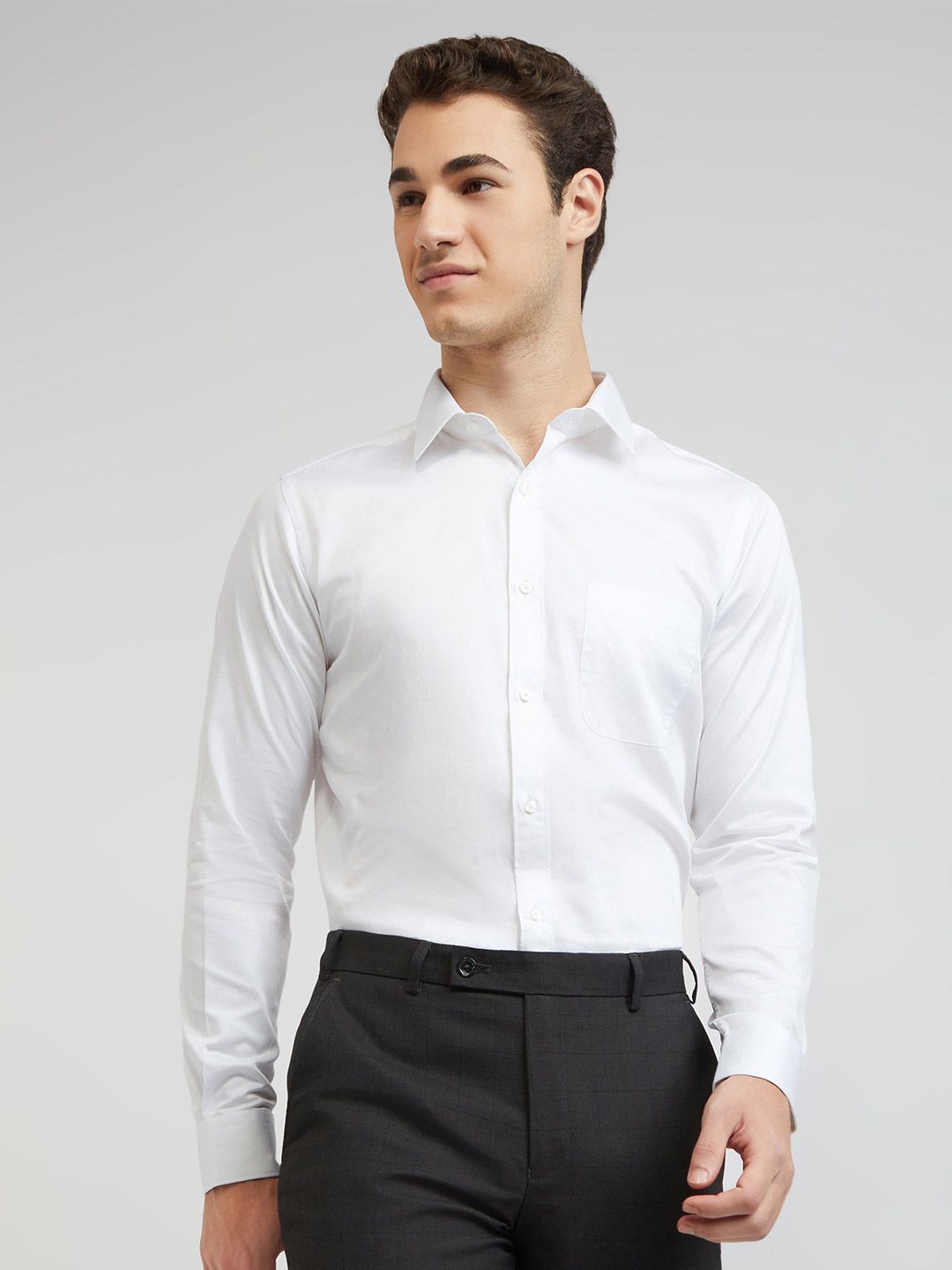 Raymond Pure Cotton Slim Fit Opaque Formal Shirt Myntra sale