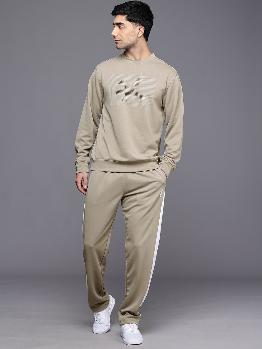 HRX by Hrithik Roshan Men Brand Logo Printed Rapid-Dry Running Tracksuit Myntra sale