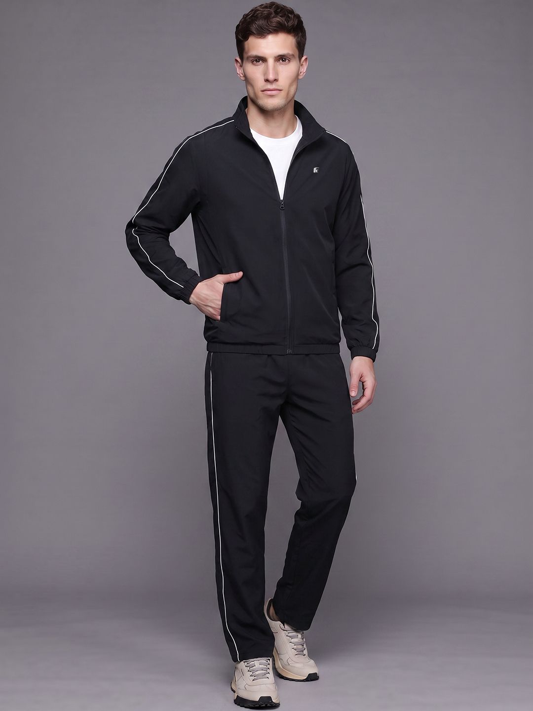 Fort Collins Brand Logo Printed Mock Collar Tracksuits Myntra sale