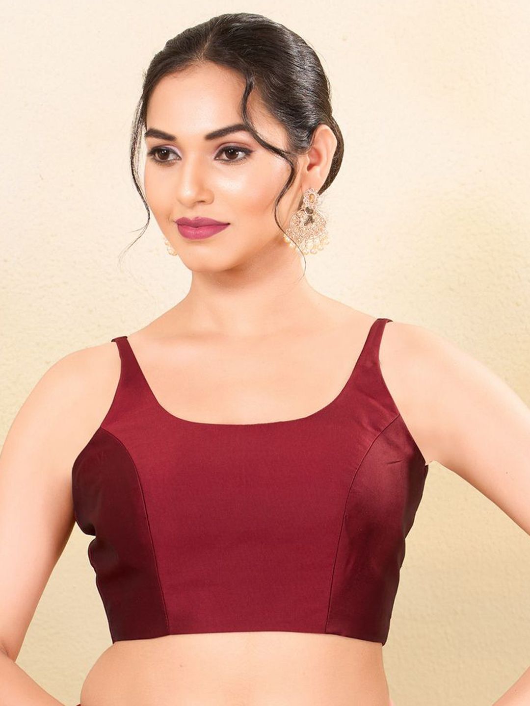 VAMAS - THE DESIGNER BLOUSES Women Taffeta Silk Solid Sleeveless Readymade Saree Blouse Myntra sale