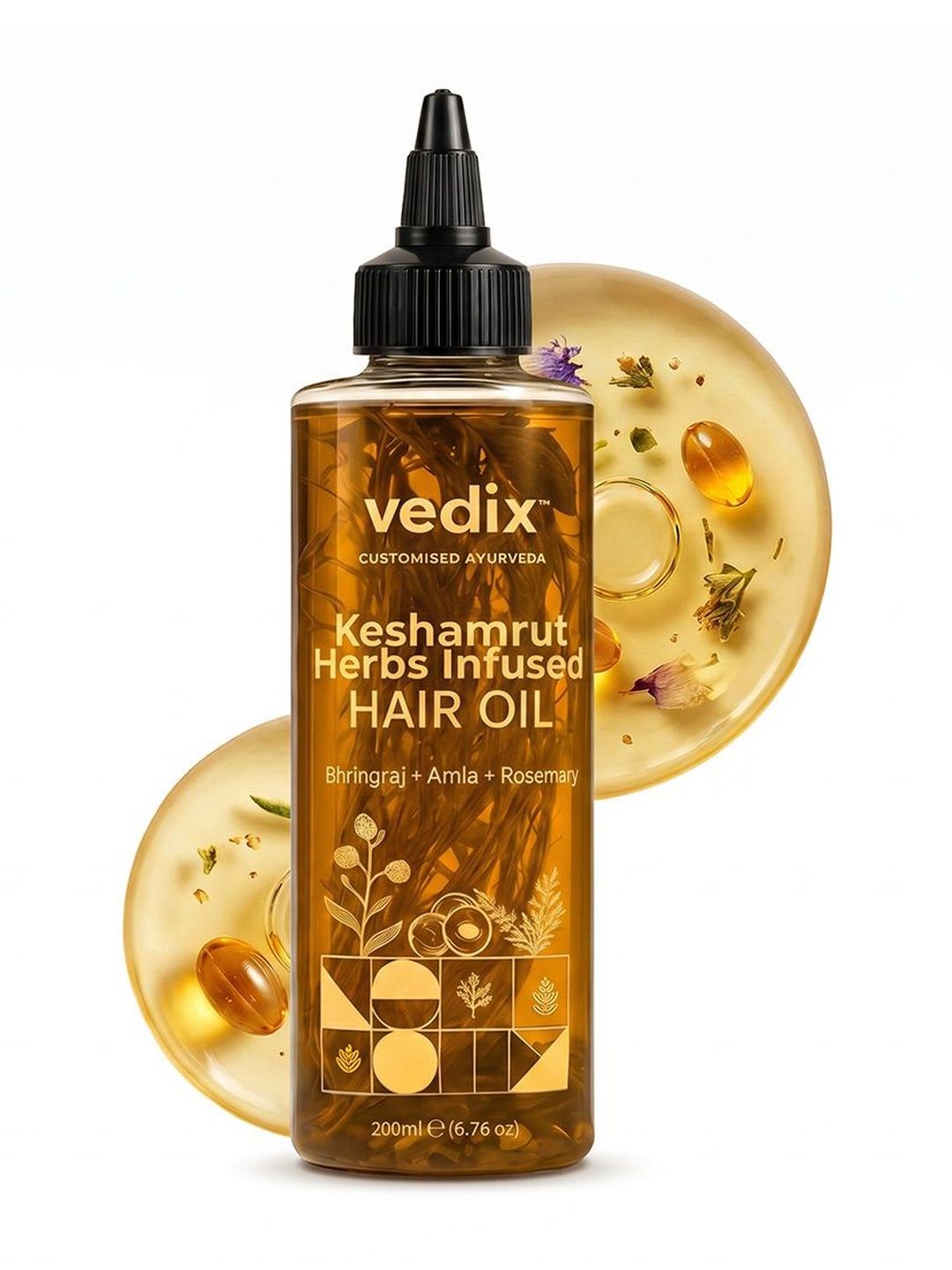 VEDIX Keshamrut Herbs Infused Hair Oil - 200 ml Myntra sale