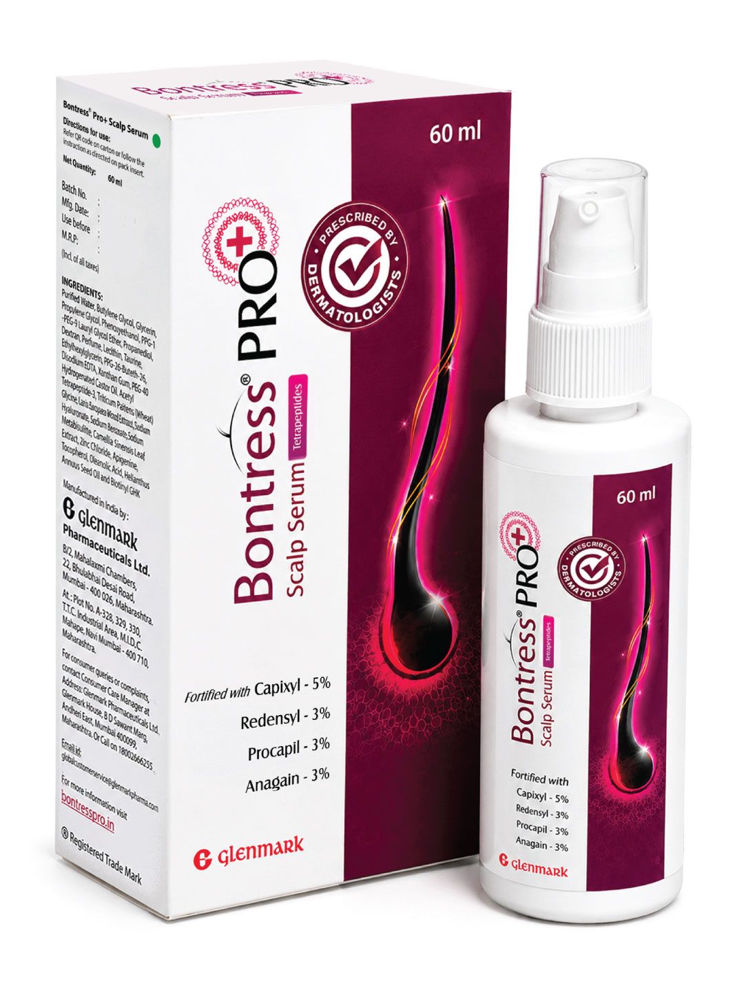 Bontress Pro+ Scalp Serum Fortified with Redensyl Procapil Capixyl & Anagain - 60 ml Myntra sale