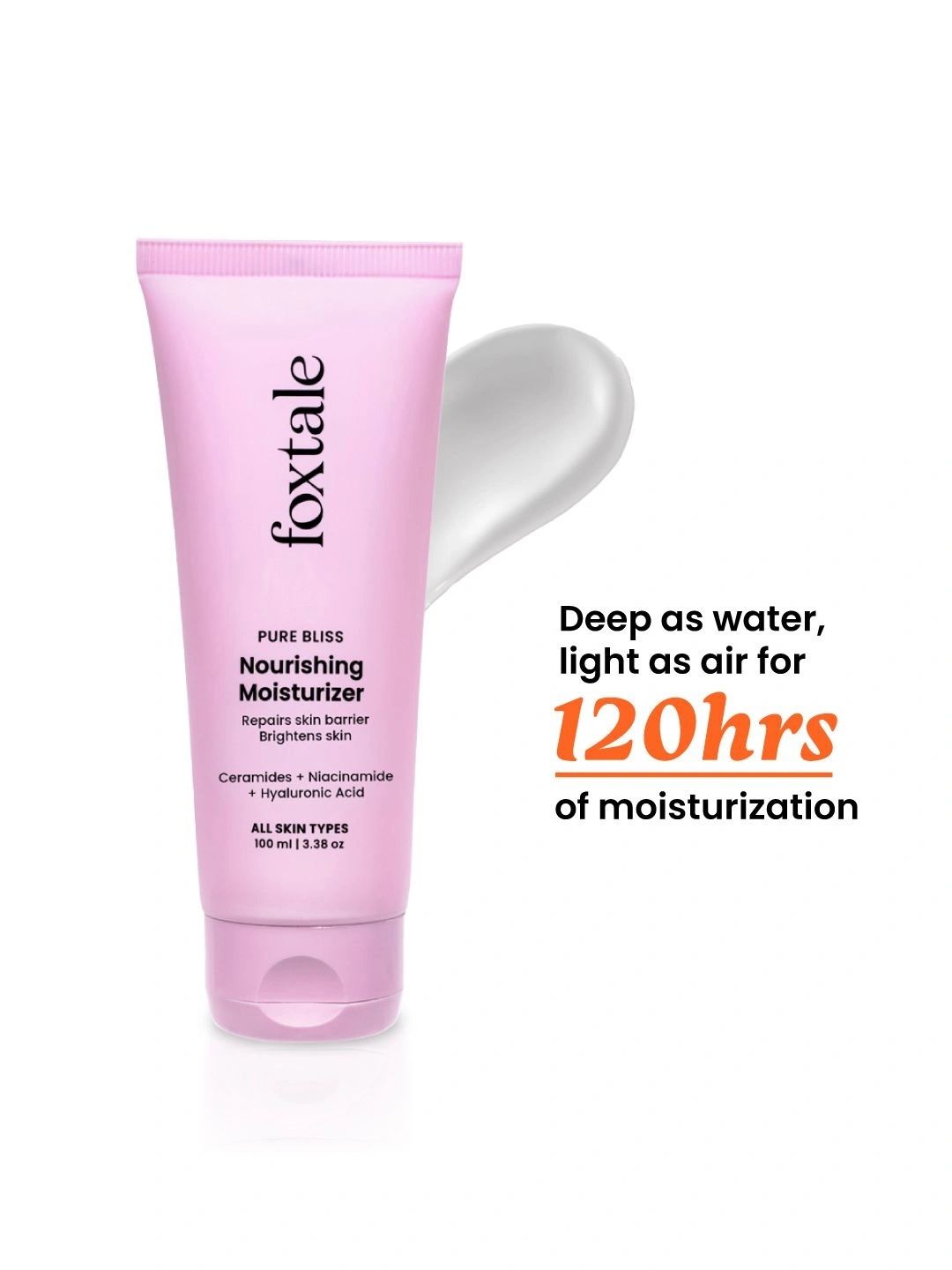 FoxTale FoxTale Nourishing Ceramide Moisturiser for Dry Skin + Intense Hydration-100ml Myntra sale