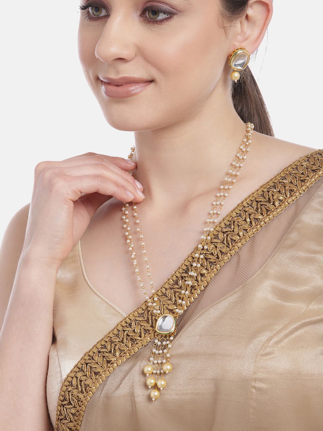 Anouk Gold-Plated Kundan Jewellery Set Myntra sale