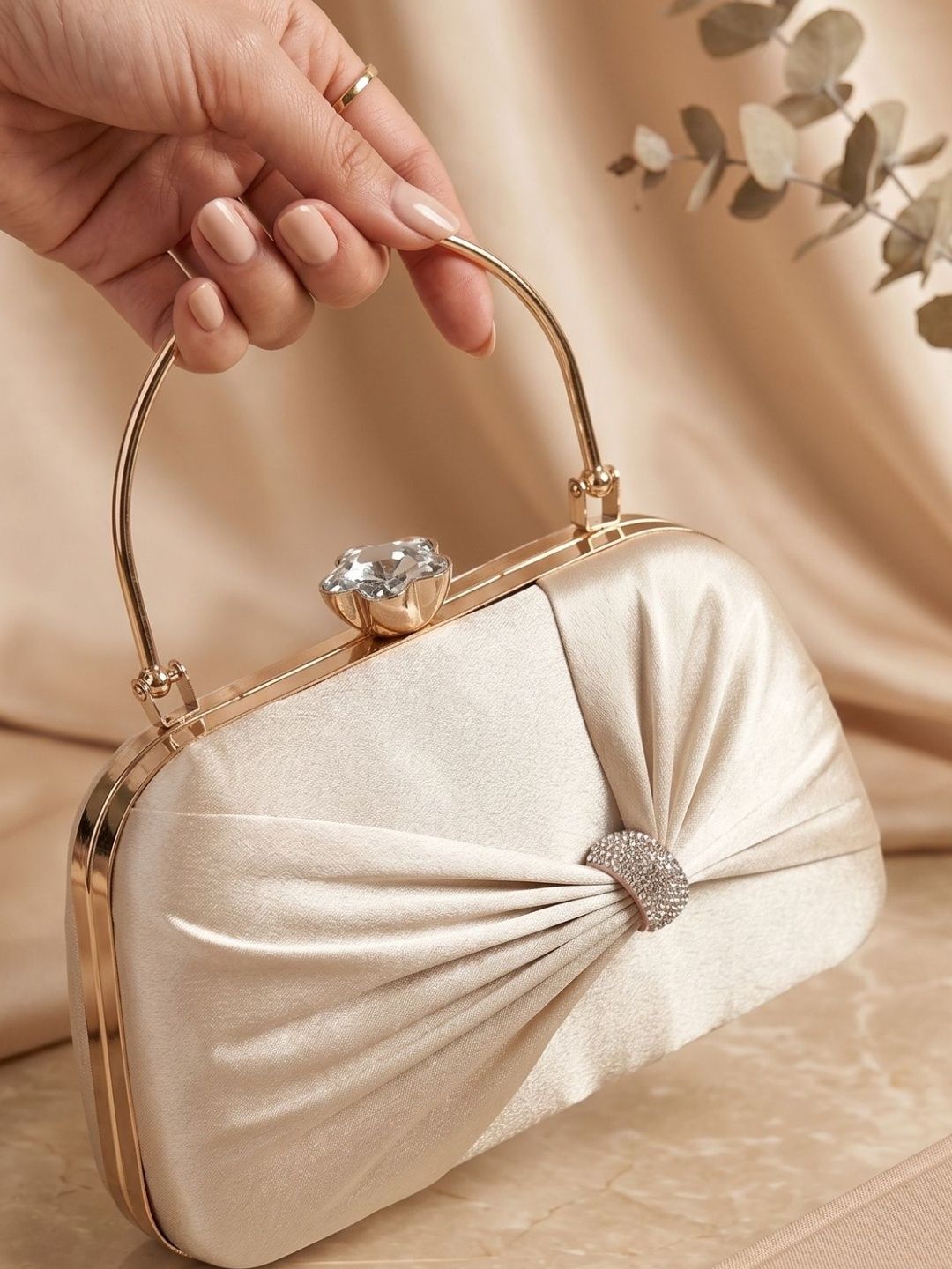 Anouk Anouk Embellished Box Clutch Myntra sale