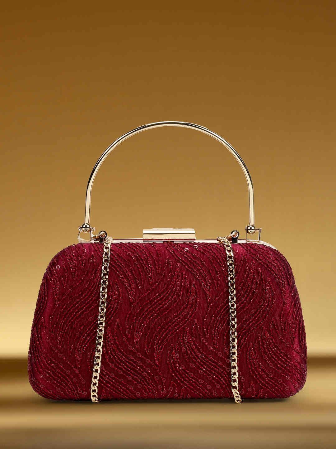 Metro Metro Textured Purse Clutch Myntra sale