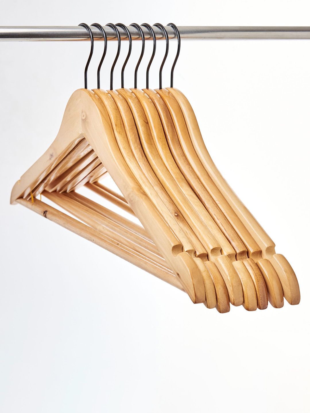Home Centre Home Centre Pacific Winston Set Of 8 Wooden Clothes Hangers Myntra sale