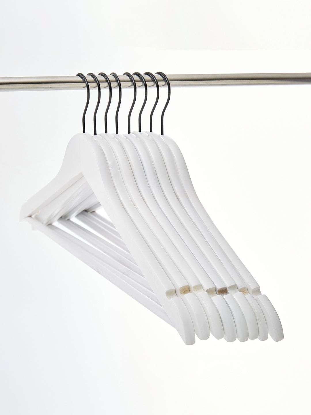 Home Centre Home Centre Pacific Winston White 8 Pieces Wooden Clothes Hangers Myntra sale