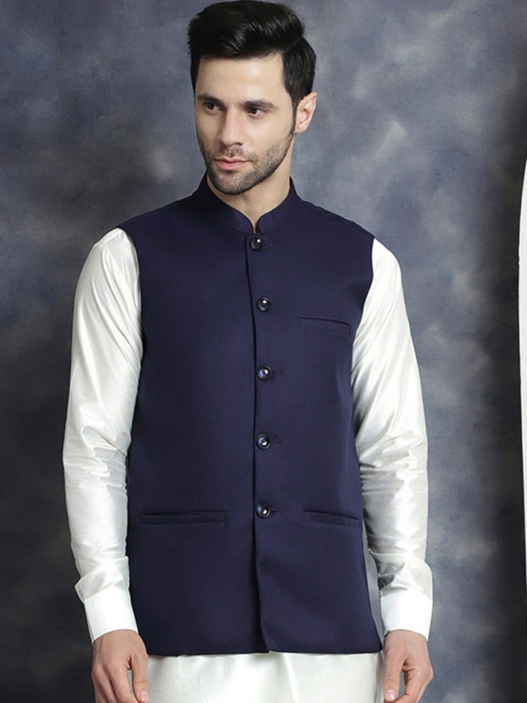 Jompers Jompers Mandarin Collar Nehru Jacket Myntra sale
