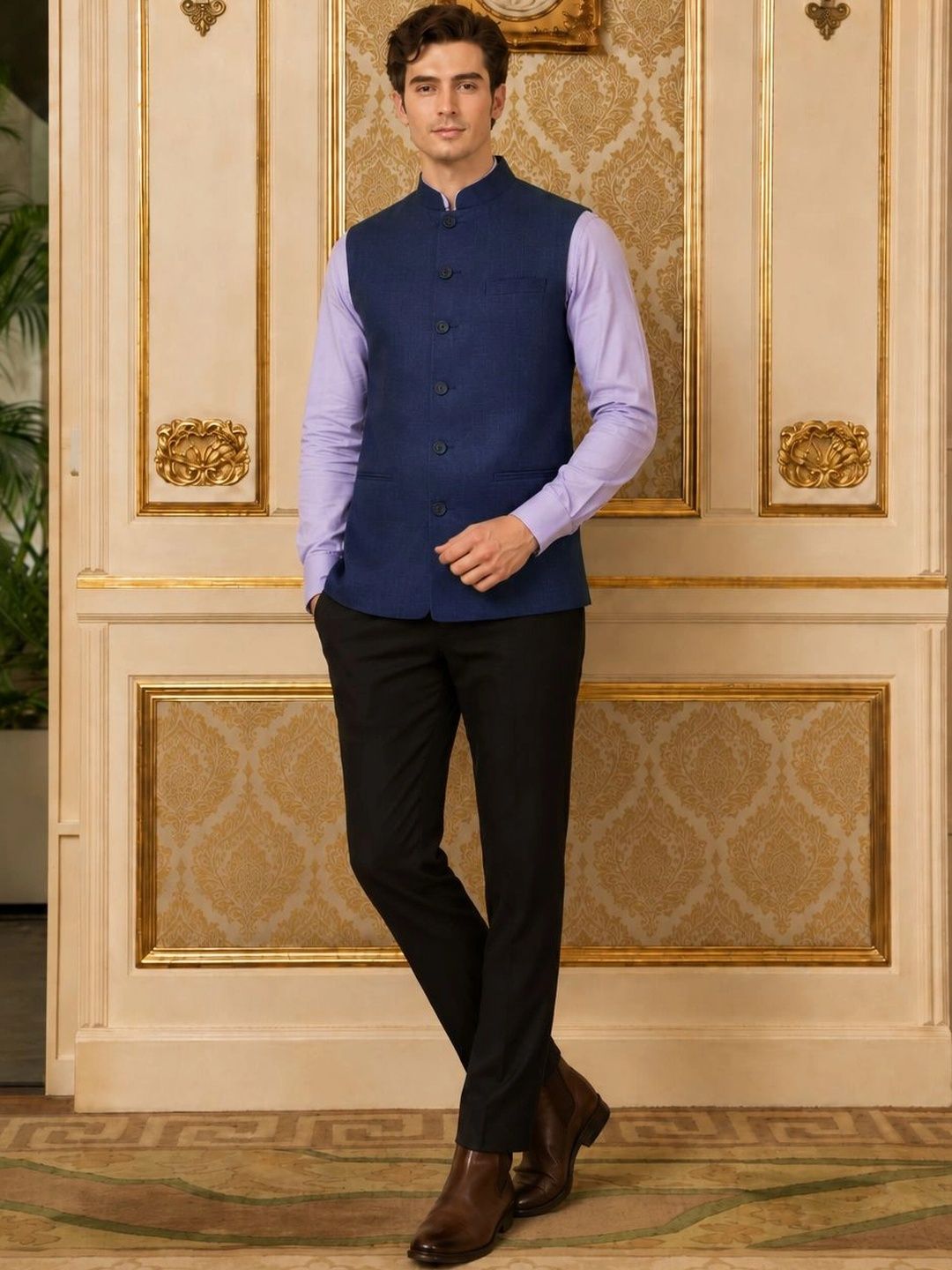 Anouk Anouk Men Solid Nehru Jacket Myntra sale
