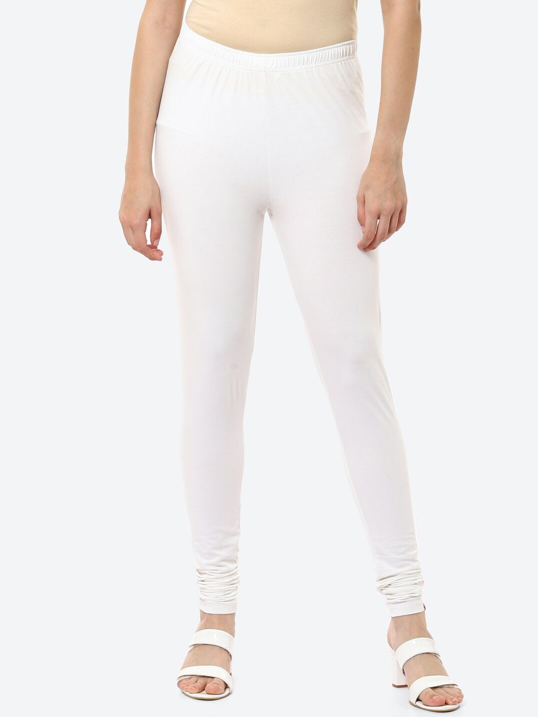Biba Biba Women Off White Solid Slim Fit Churidar Myntra sale