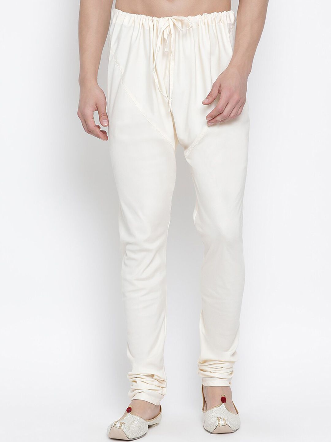 VASTRAMAY VASTRAMAY Men Slim Fit Mid-Rise Churidar Myntra sale
