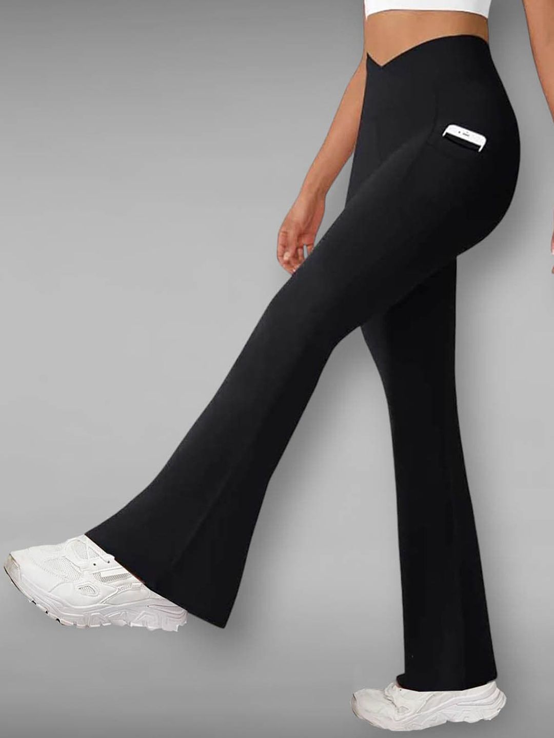 IMPERATIVE IMPERATIVE Women Crossover Belt High-Rise Dry-Fit Ankle-Length Gym Tights Myntra sale