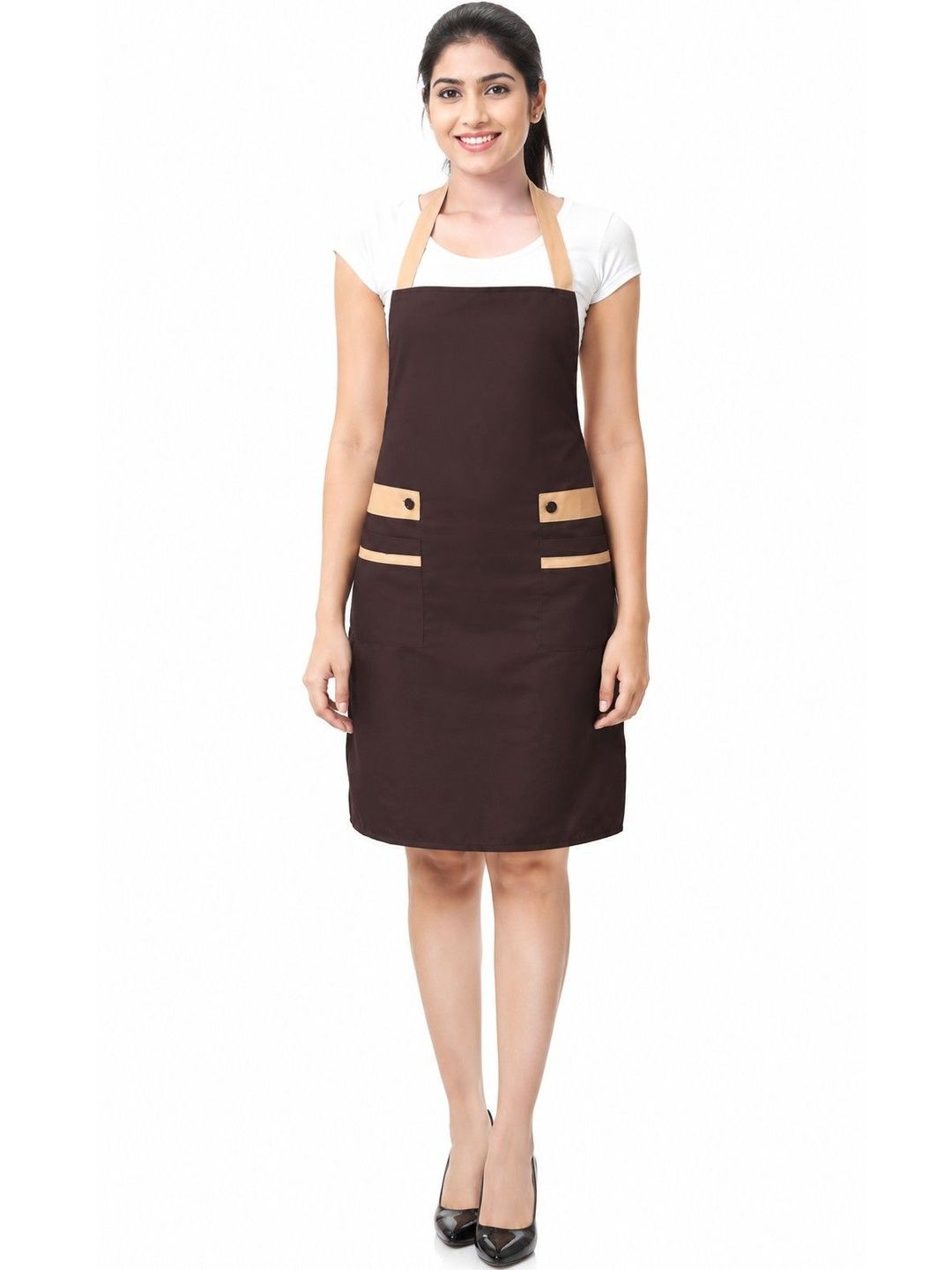 SWITCHON SWITCHON Brown & Beige Water Resistance Apron Myntra sale