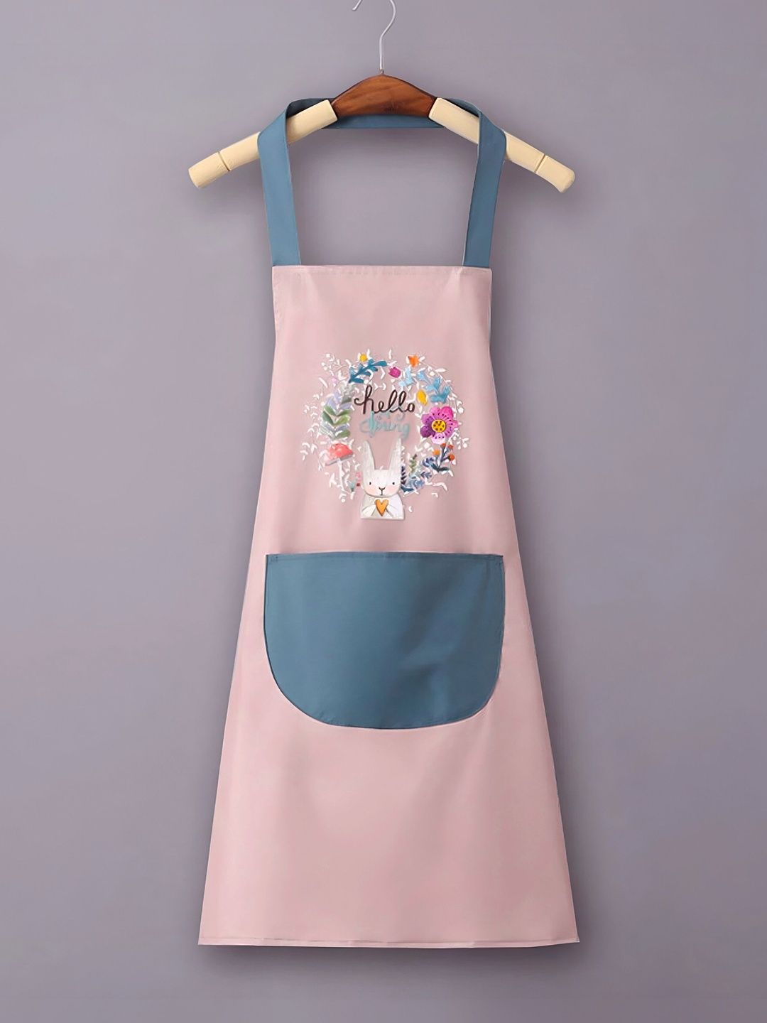 NFI essentials NFI essentials Pink & Grey Printed Waterproof Aprons Myntra sale