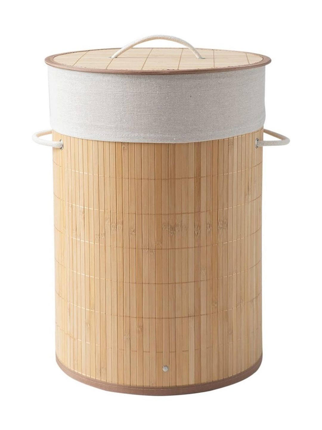 HOKIPO Brown Bamboo Eco-Friendly Foldable Laundry Basket Hamper With Lid-57ltr Myntra sale