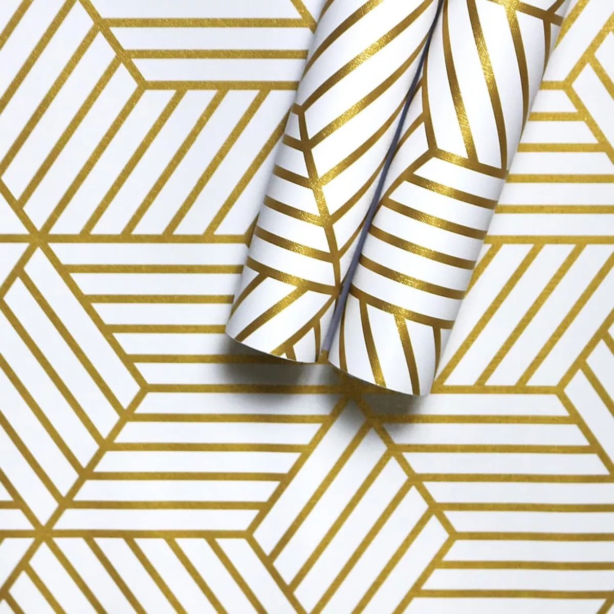 Aura White Striped Waterproof & Oil-Proof Self Adhesive Wallpaper Myntra sale