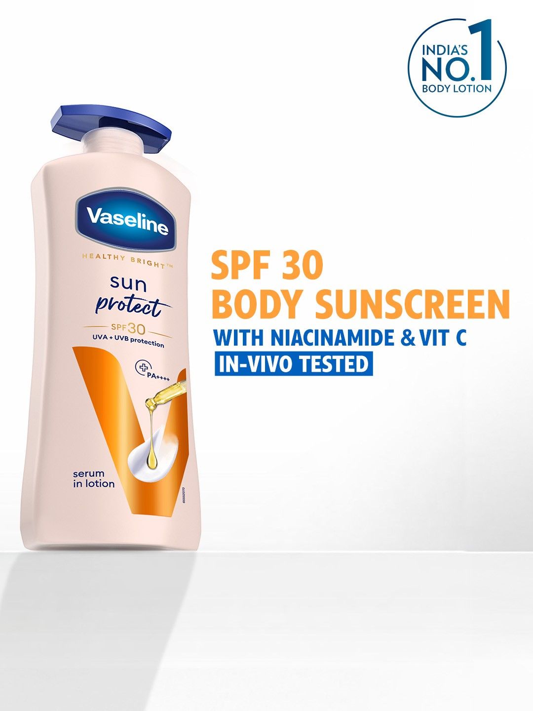 Vaseline Sun Protect SPF 30 Body Lotion with UVA + UVB PA+++ - 400ml Myntra sale