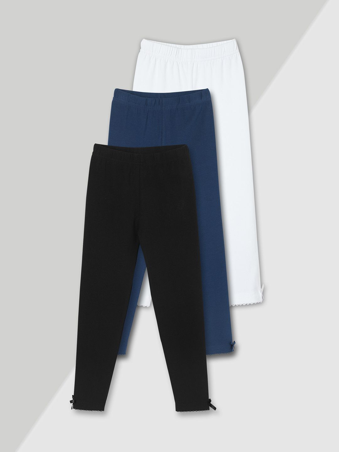 Max Girls Solid Full-Length Leggings - Pack of 3 Myntra sale