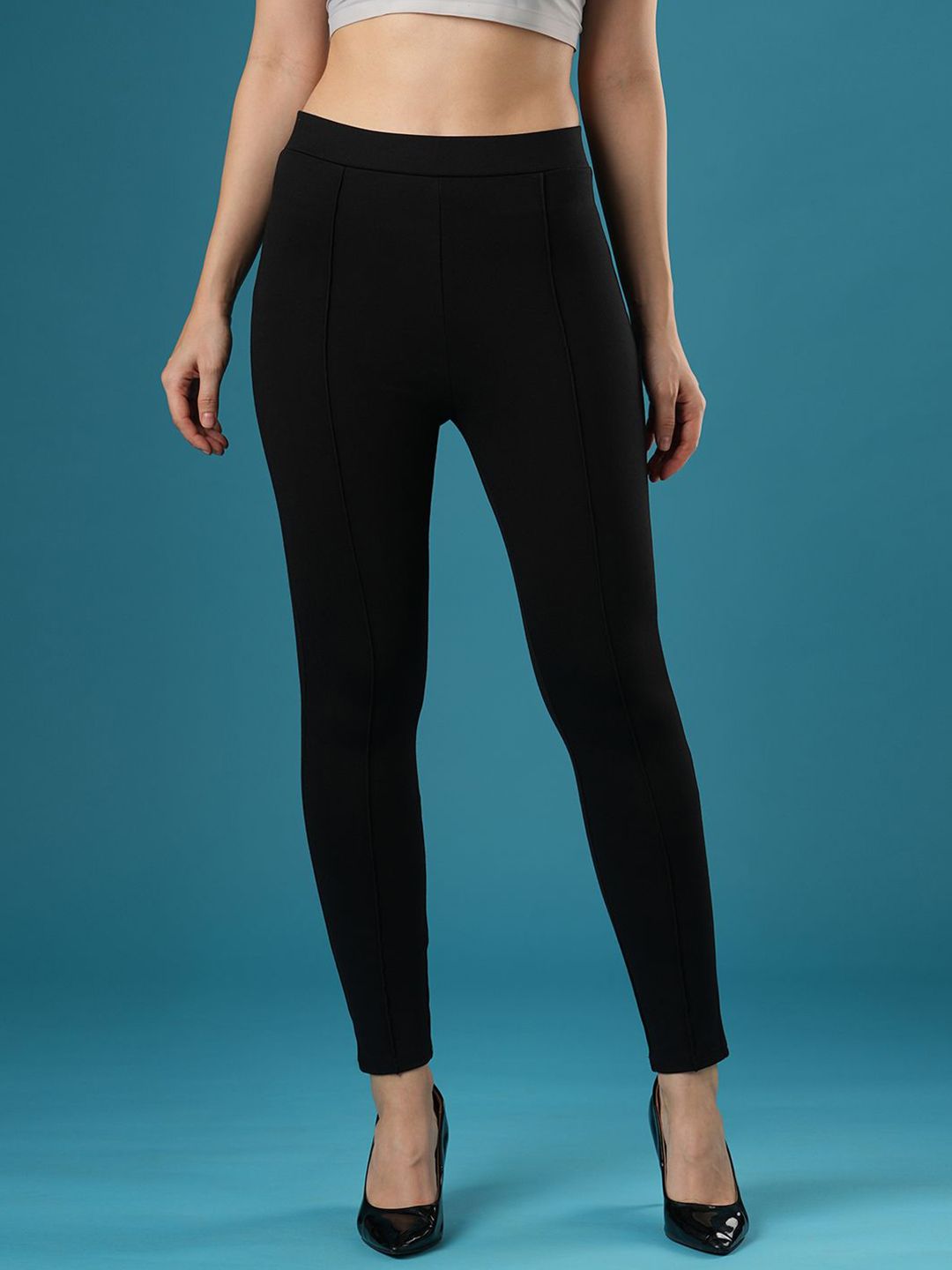 Globus Women Mid Rise Stretchable Skinny Fit Treggings Myntra sale