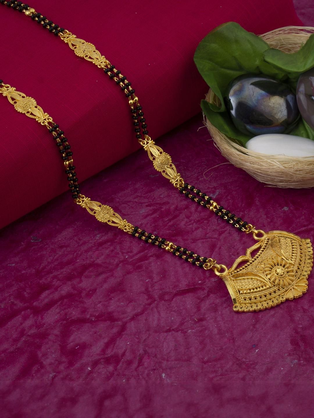 Ramdev Art Fashion Jwellery Brass Gold Plated Mangalsutra Myntra sale